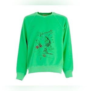 Burberry Green Graphic Print Sweatshirt